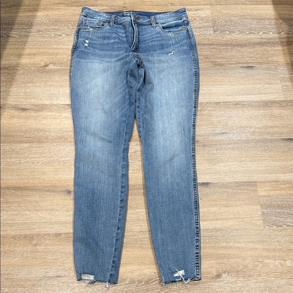 Kut from the Kloth Size 10 High Rise Faded Blue Toothpick Skinny Jeans - Picture 8 of 12